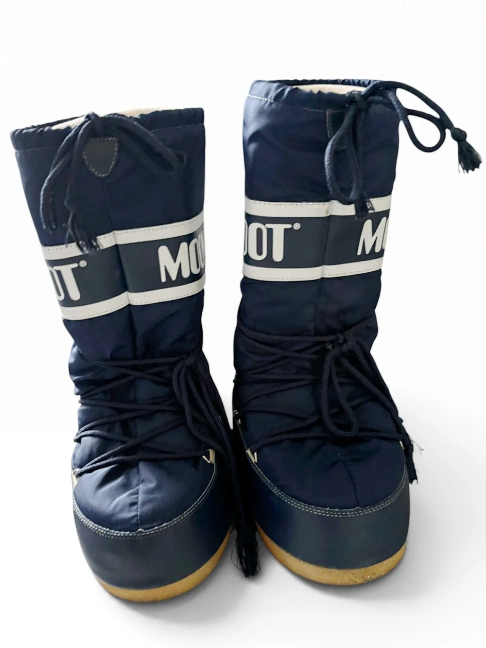 MOON BOOTS Iconic Classic Snow Boots Navy Blue Size US 9/EU 41